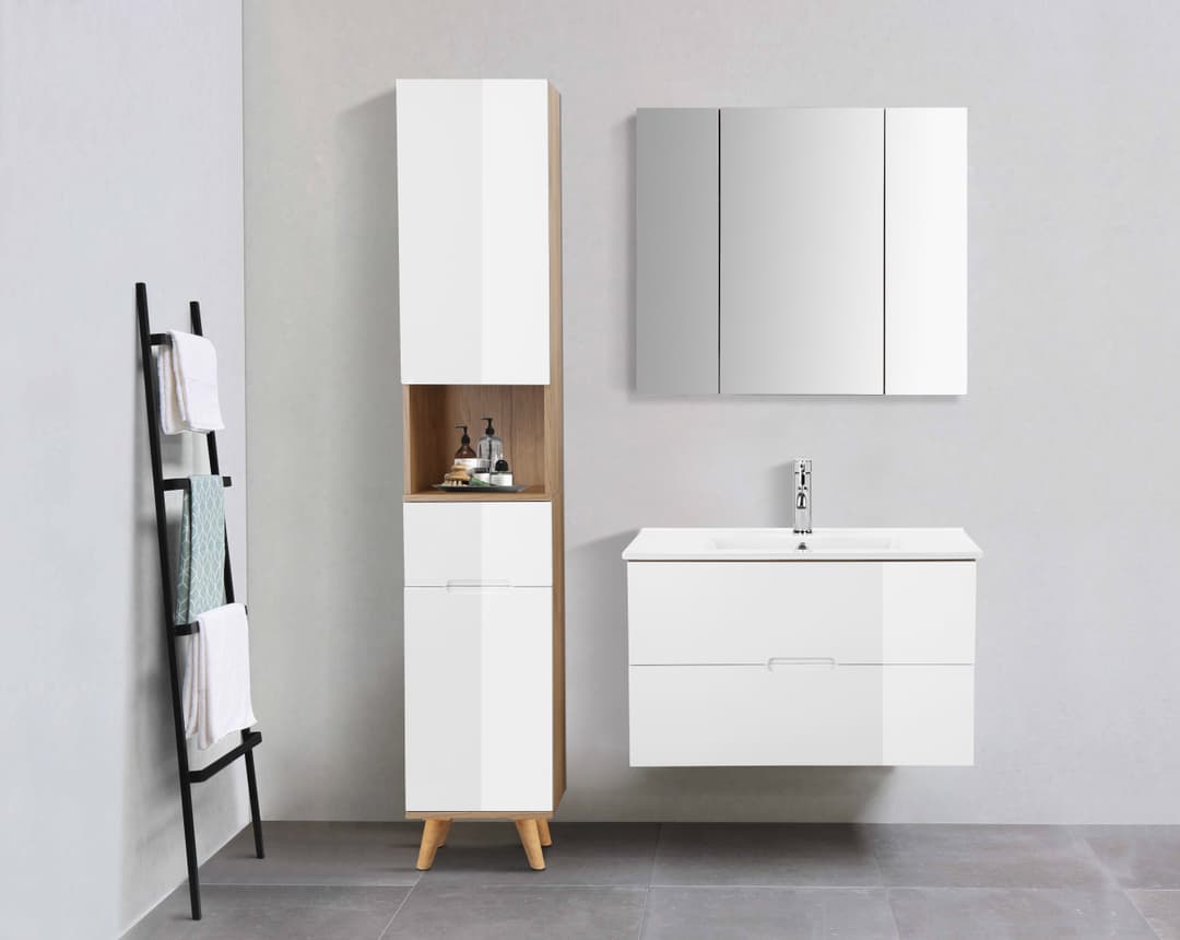 welltime Badmöbel-Set Lund | Holztöne