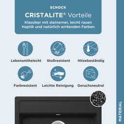 Schock Granitspüle Oslo | Schwarz