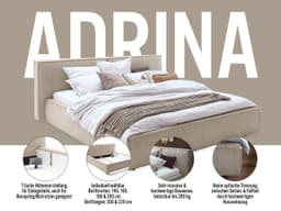 Home affaire Polsterbett Adrina | Grau