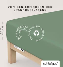 Schlafgut Spannbettlaken PURE Bio-Baumwolle | Grün