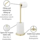 WENKO Toilettenpapierhalter 2in1 | Gold 5