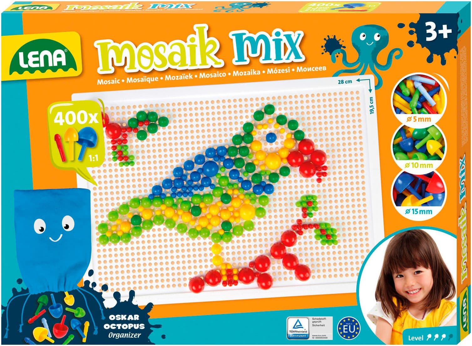 Lena® Kreativset Mosaik Set color Mix | Mehrfarbig