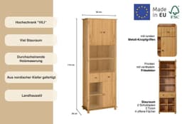 Home affaire Hochschrank Vili | Holztöne