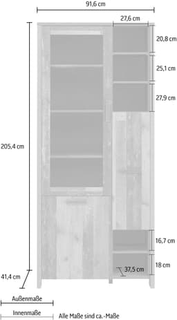 FORTE Highboard Clif | Braun