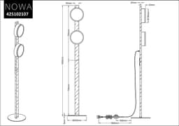 andas LED Stehlampe Fjälla | Holztöne