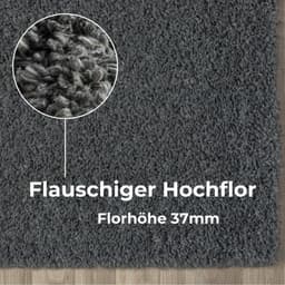 OTTO home Hochflor-Teppich Banji | Grau