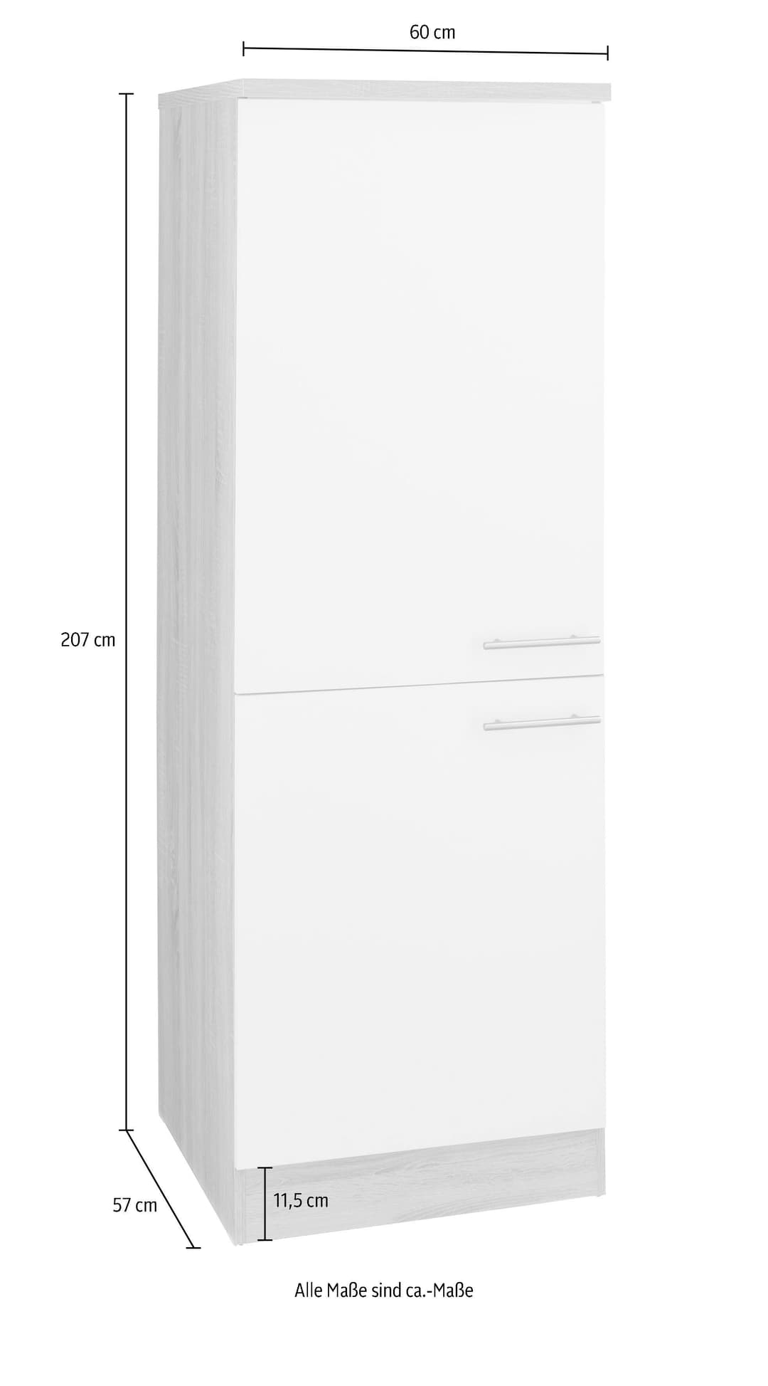 OPTIFIT Hochschrank Kalmar | Schwarz