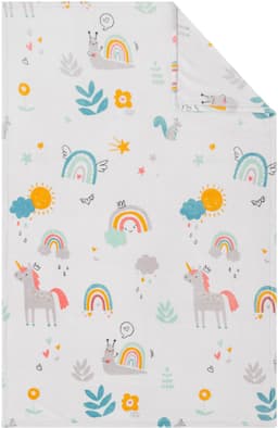 s.Oliver Junior Einhorn Flanellfleecedecke | Mehrfarbig