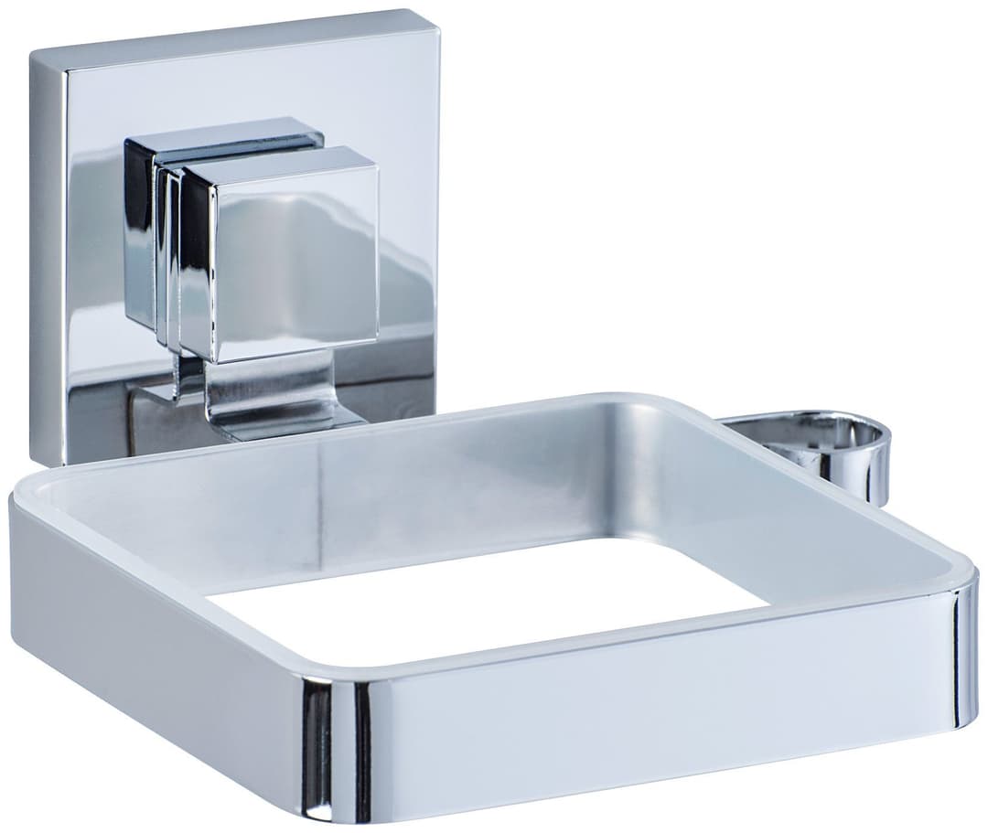 WENKO Haartrocknerhalter Vacuum-Loc Quadro | Silber