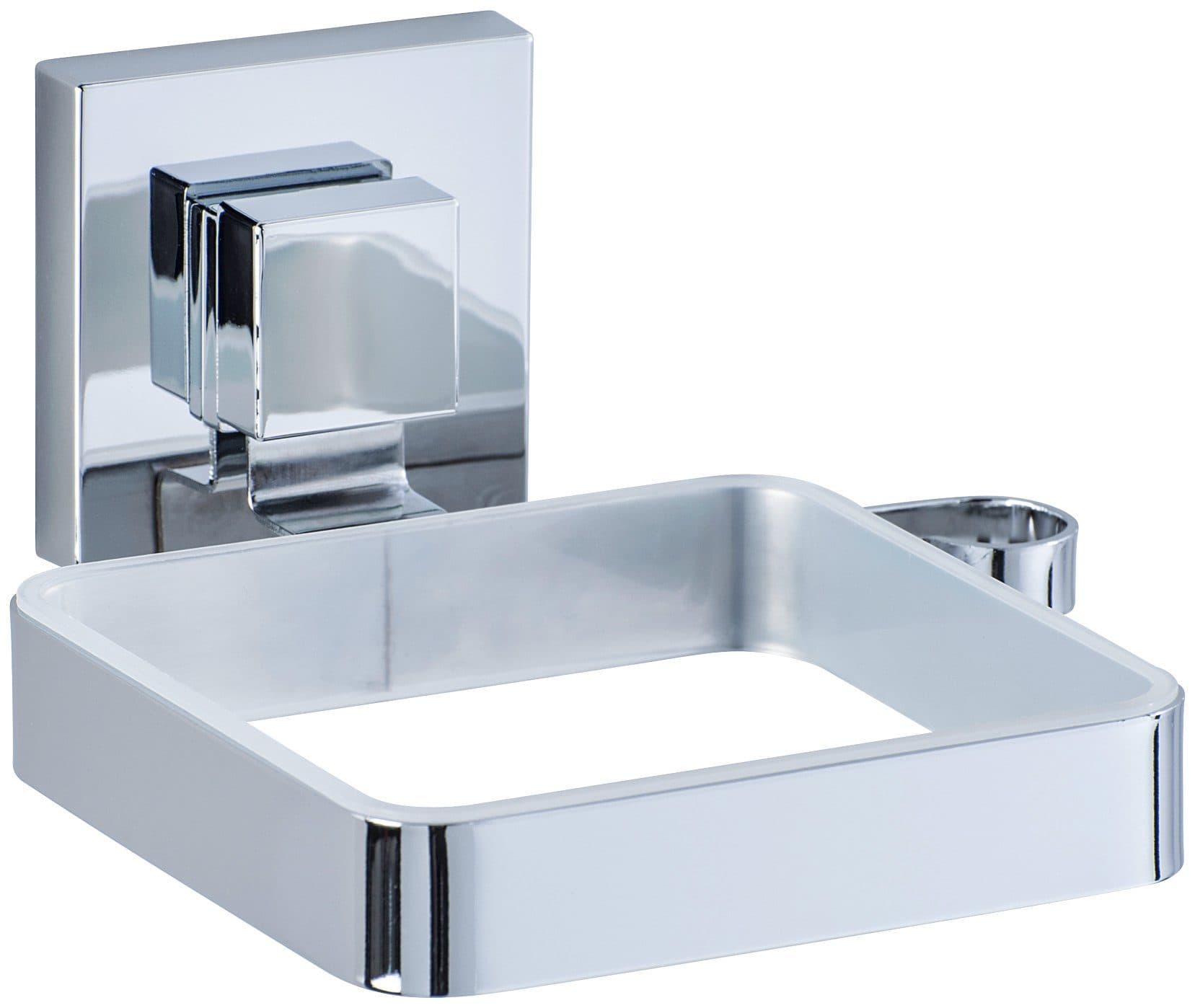 WENKO Haartrocknerhalter Vacuum-Loc Quadro | Silber