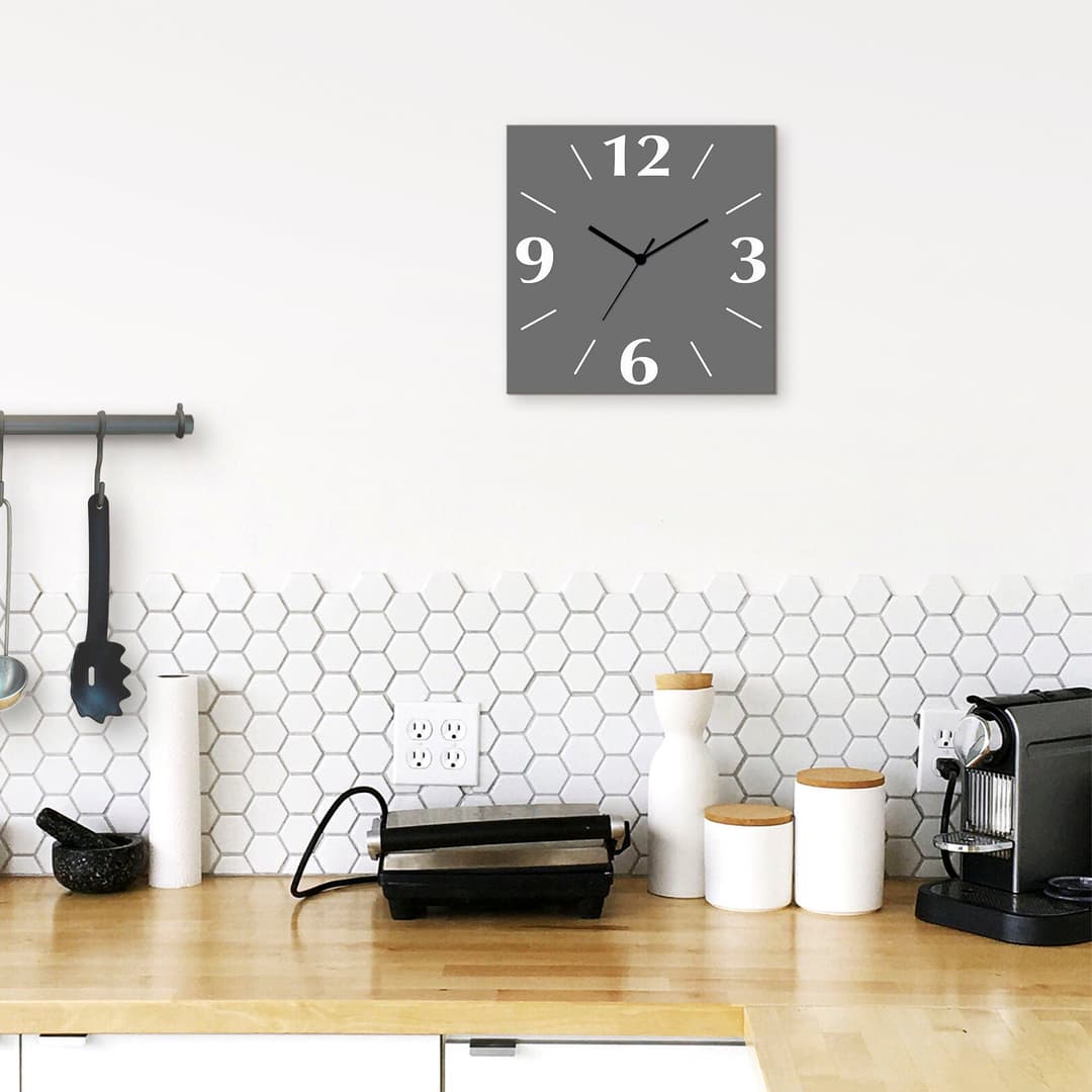 Artland Wanduhr Uni Trendfarben | Grau