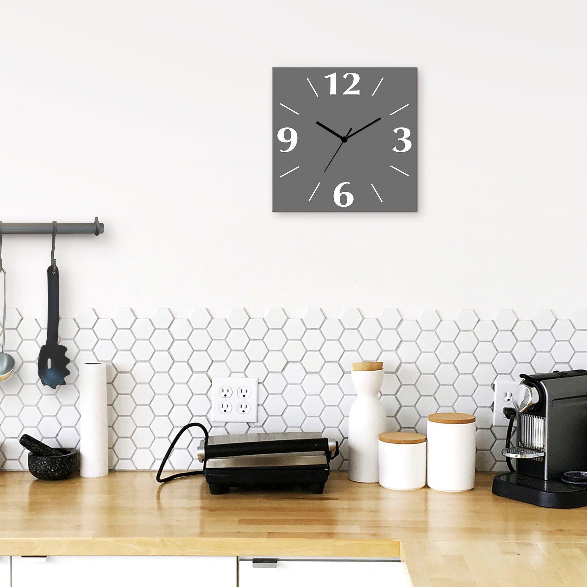 Artland Wanduhr Uni Trendfarben | Grau