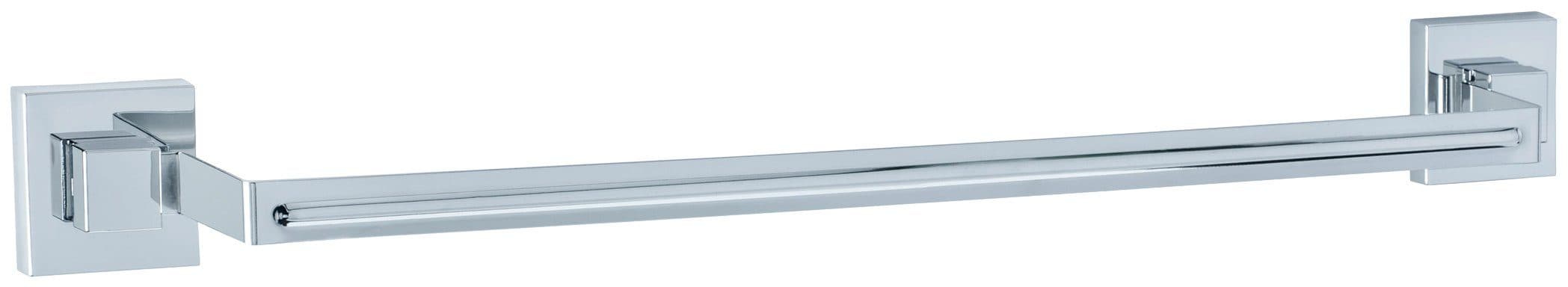 Wenko Handtuchhalter Vacuum-Loc Quadro, Badetuchstange Uno | Silber