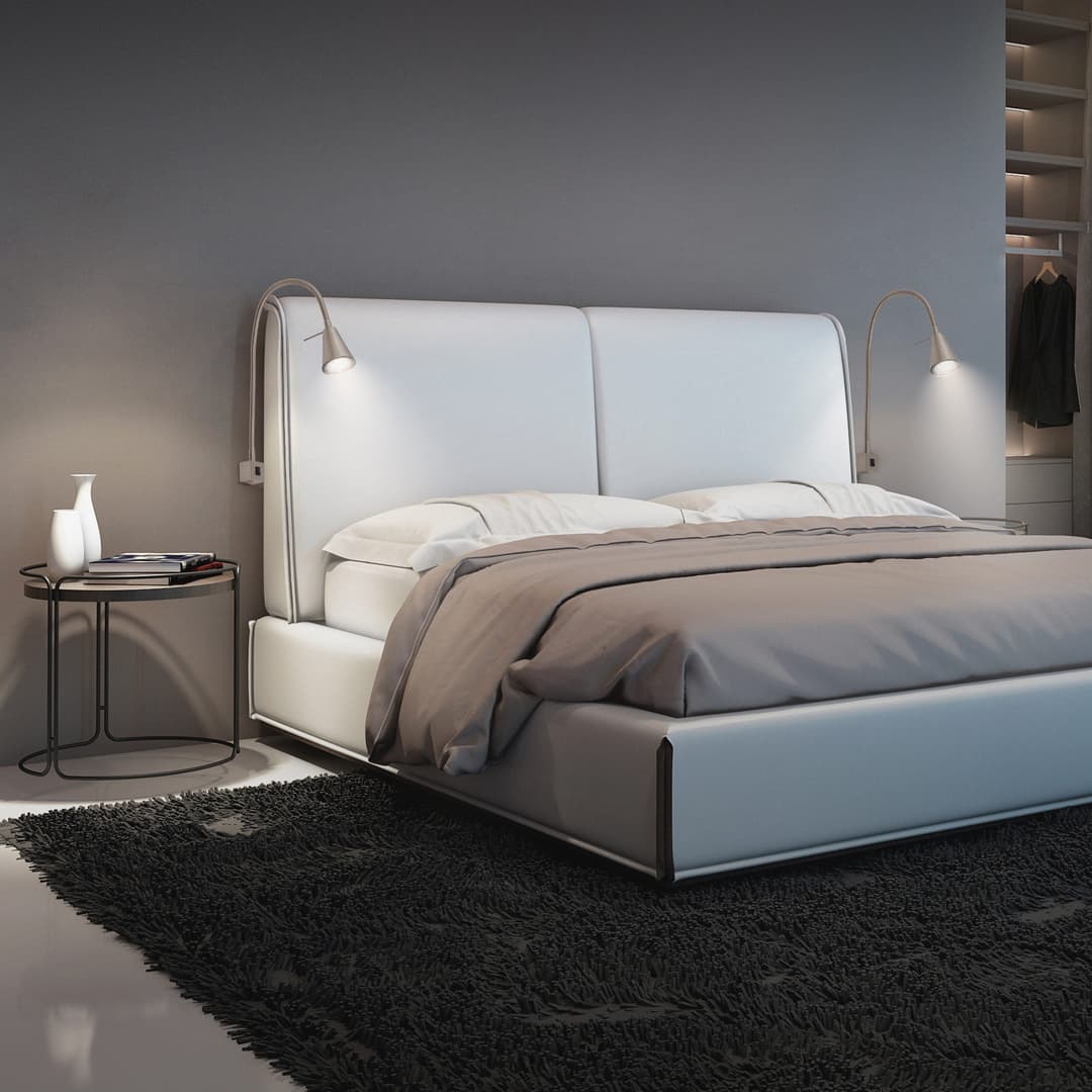 Briloner Leuchten Bettleuchte TUSO 2er Set LED | Grau