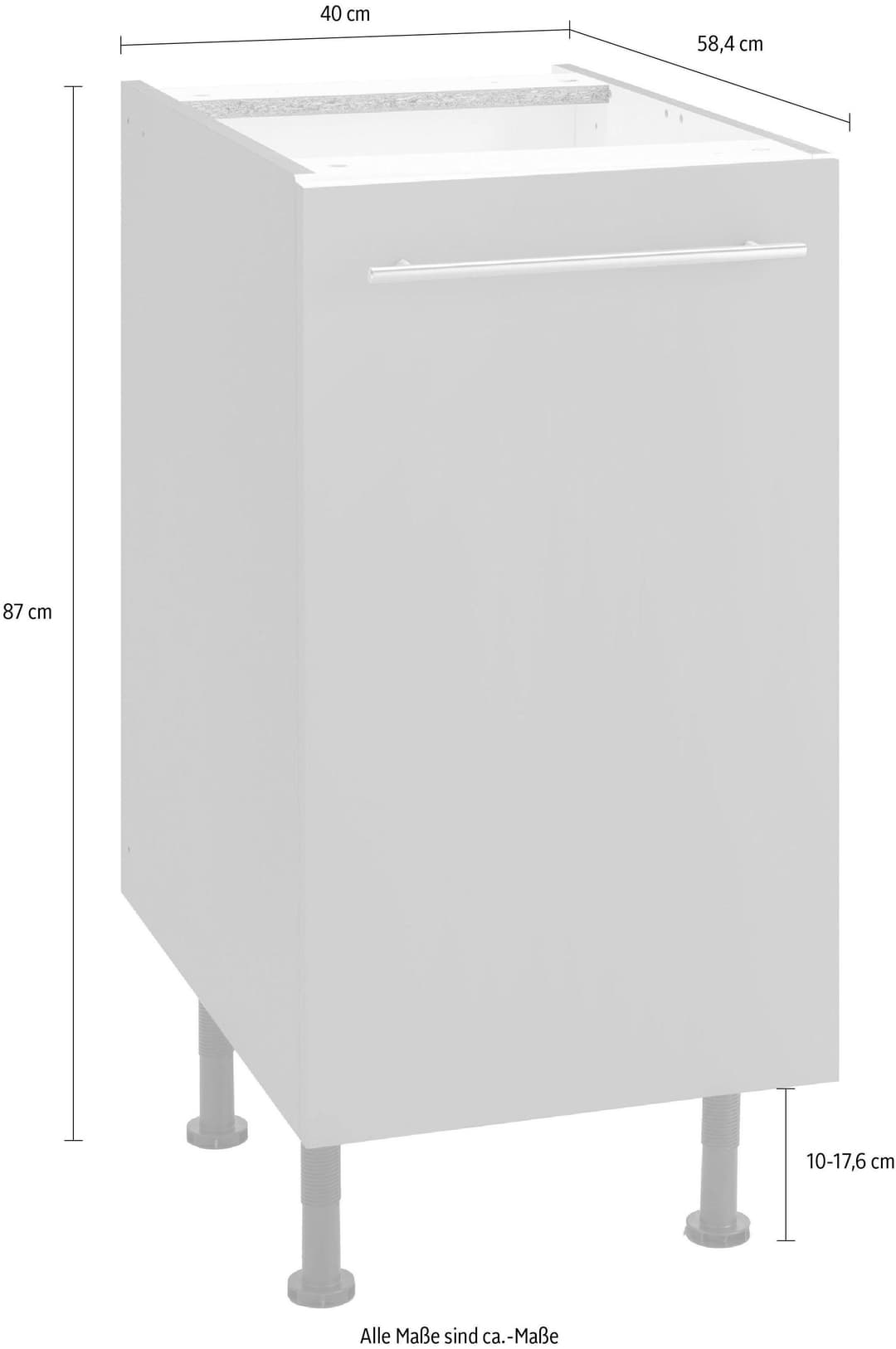 OPTIFIT Unterschrank Bern | Grau