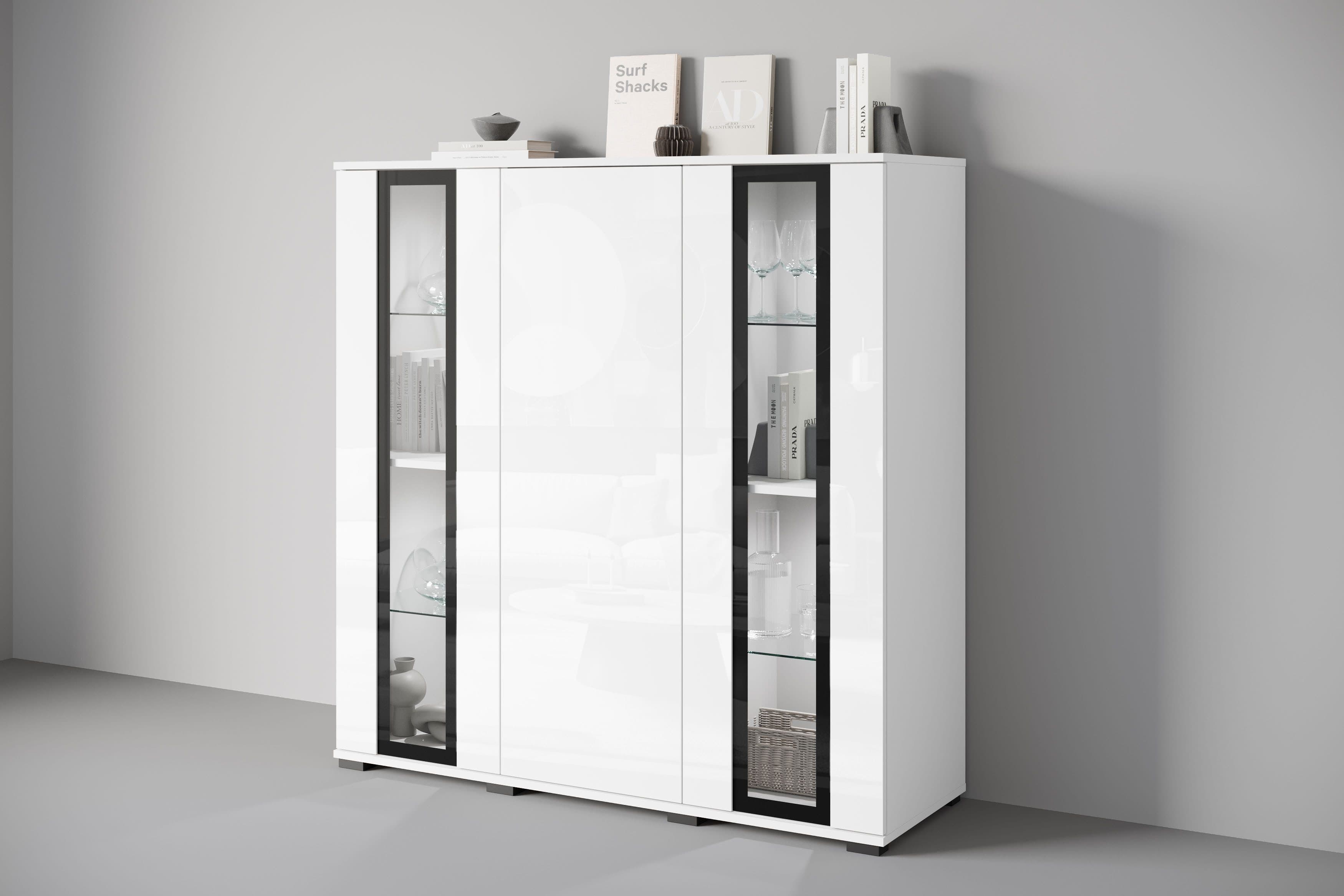 Home affaire Highboard Caro | Weiß