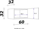 Flex-Well Kurzhängeschrank Morena | Grau 4
