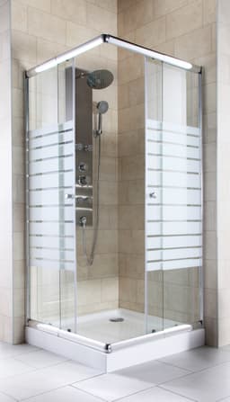 welltime Eckdusche Trento Banda Plus | Silber