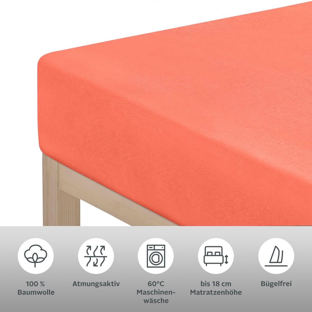 OTTO home Spannbettlaken PHYSALIS | Orange