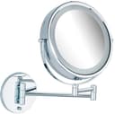 WENKO Wandspiegel Power-Loc LED Modell Lumi | Silber