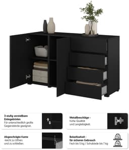 OTTO home Sideboard Metric | Schwarz