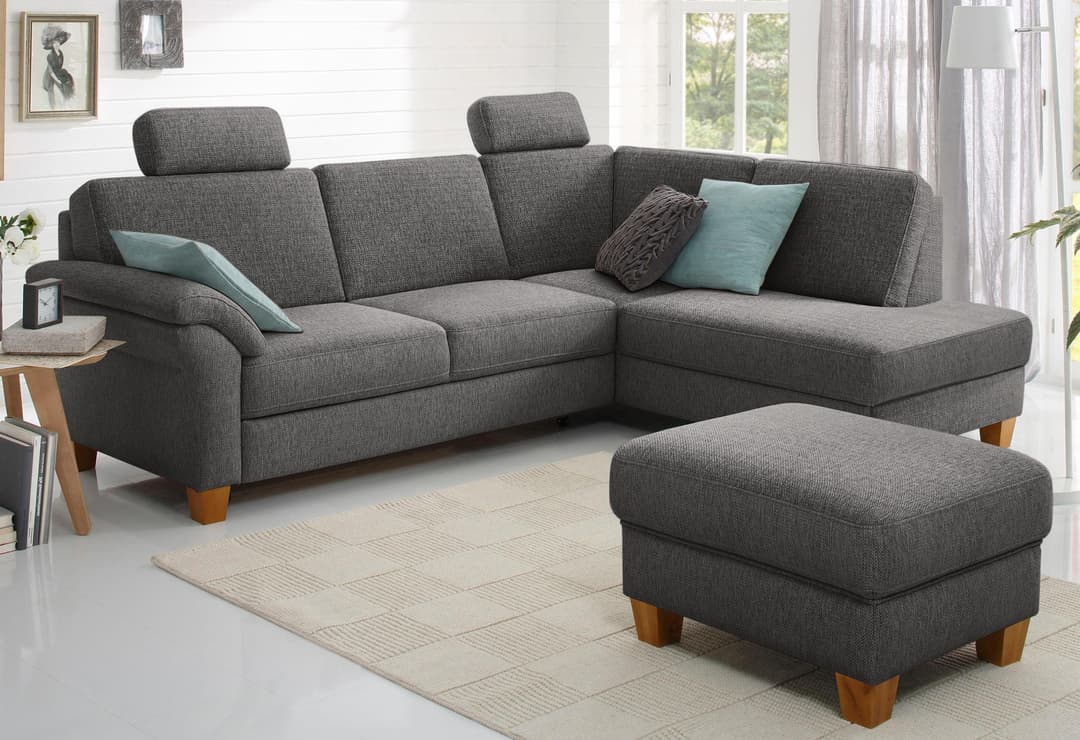 Home affaire Ecksofa Borkum L-Form | Grau
