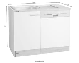 OPTIFIT Spülenschrank Kalmar | Braun