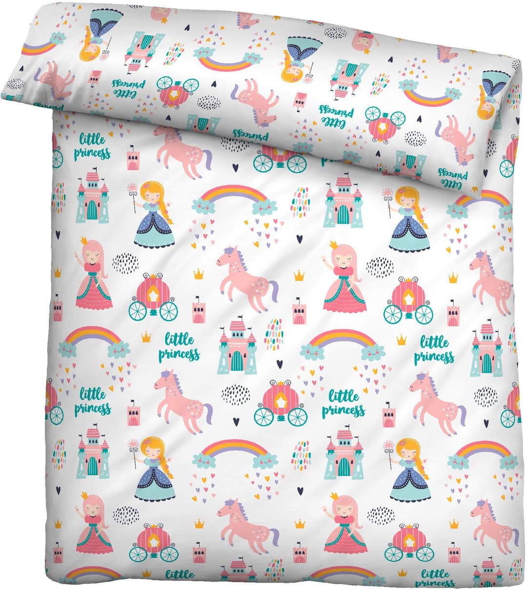 Biberna Bettwäsche kleine Prinzessin | Mehrfarbig