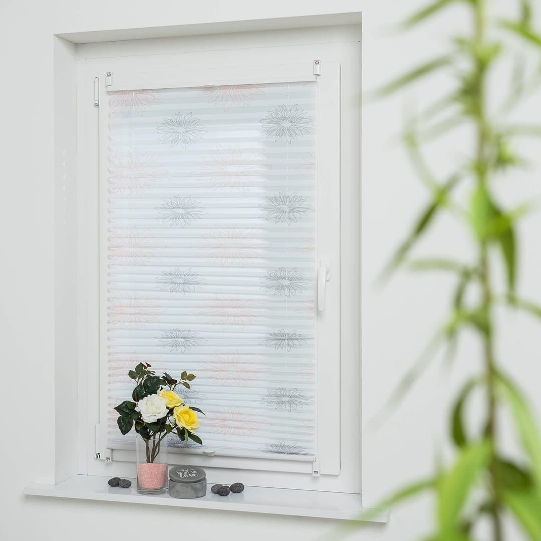Liedeco Plissee Blume grau | Grau