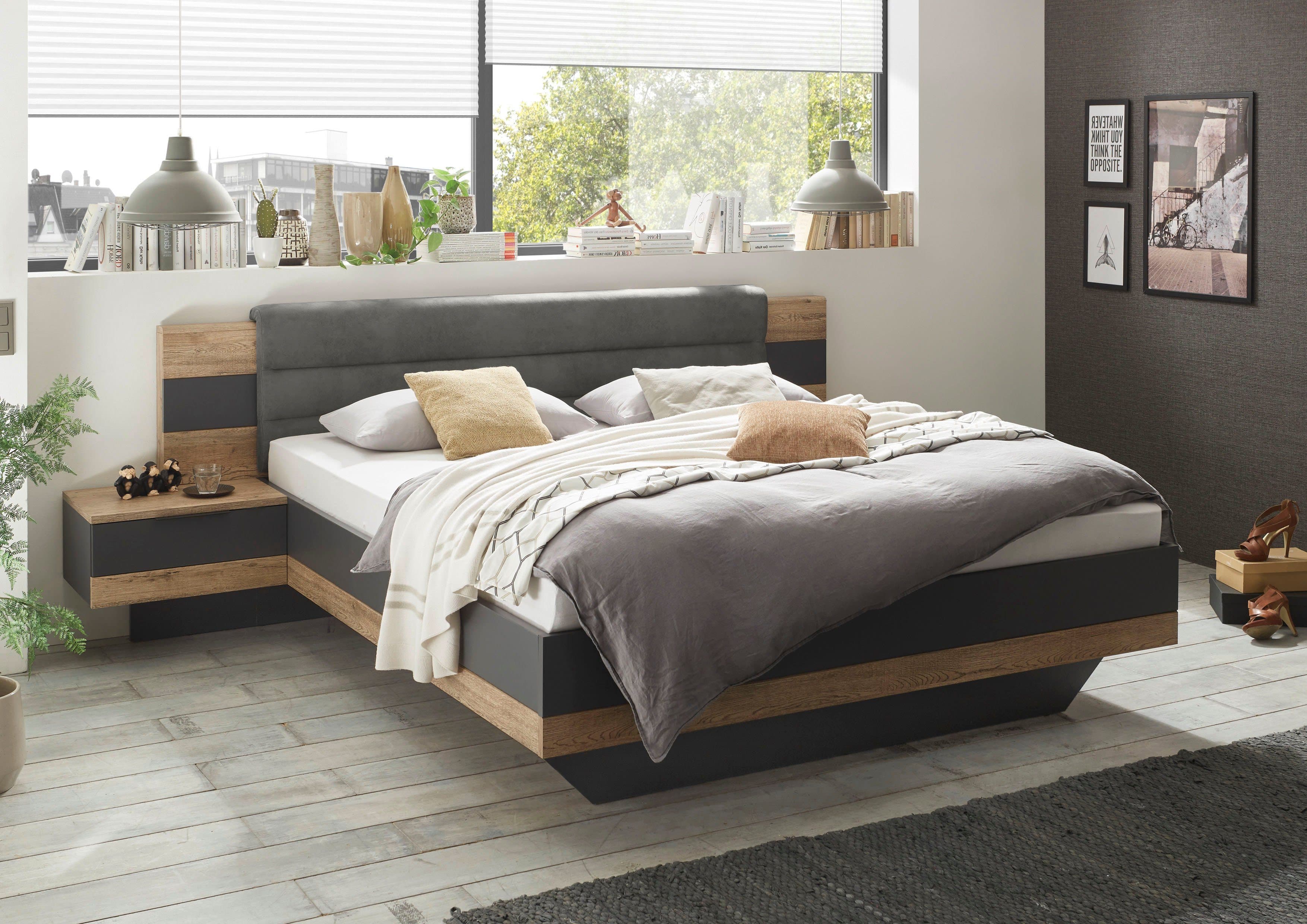 Schlafkontor Bettgestell Linea | Grau