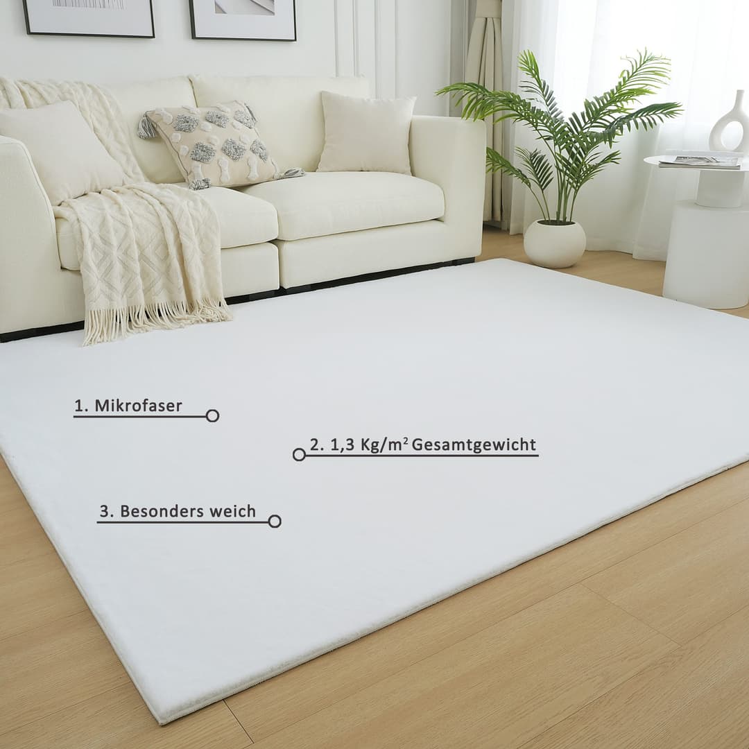 OTTO home Fellteppich Balu | Weiß