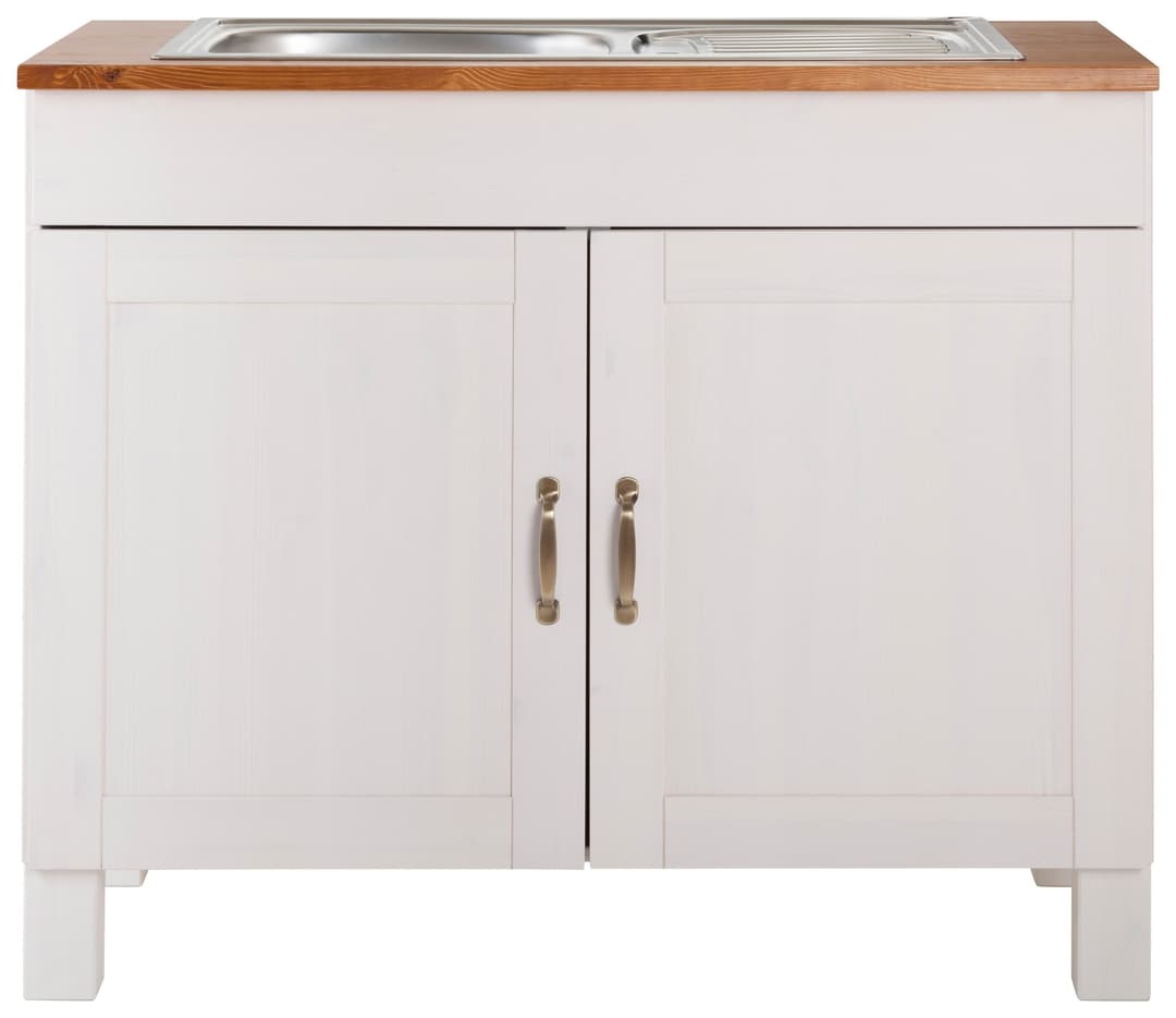 Home affaire Spülenschrank Alby | Weiß