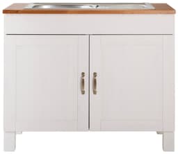 Home affaire Spülenschrank Alby | Weiß