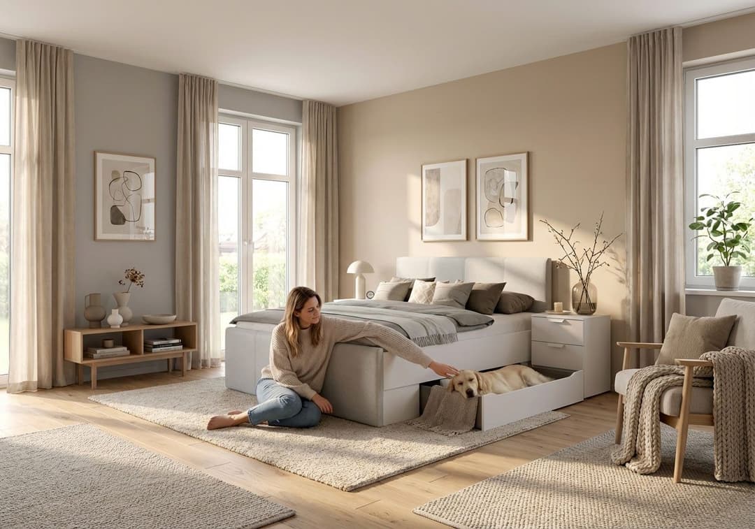 OTTO home AGORDO Doppelbett | Beige