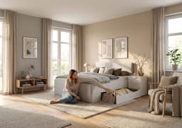 OTTO home AGORDO Doppelbett | Beige