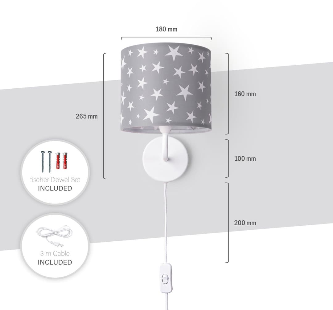 Paco Home Wandleuchte Capri 315 | Weiß