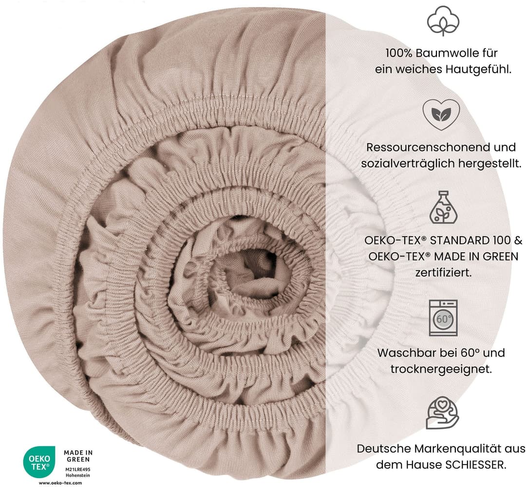 uncover by SCHIESSER Spannbettlaken New Jersey | Beige