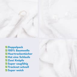 HAMMETEX Turban-Handtuch | Weiß