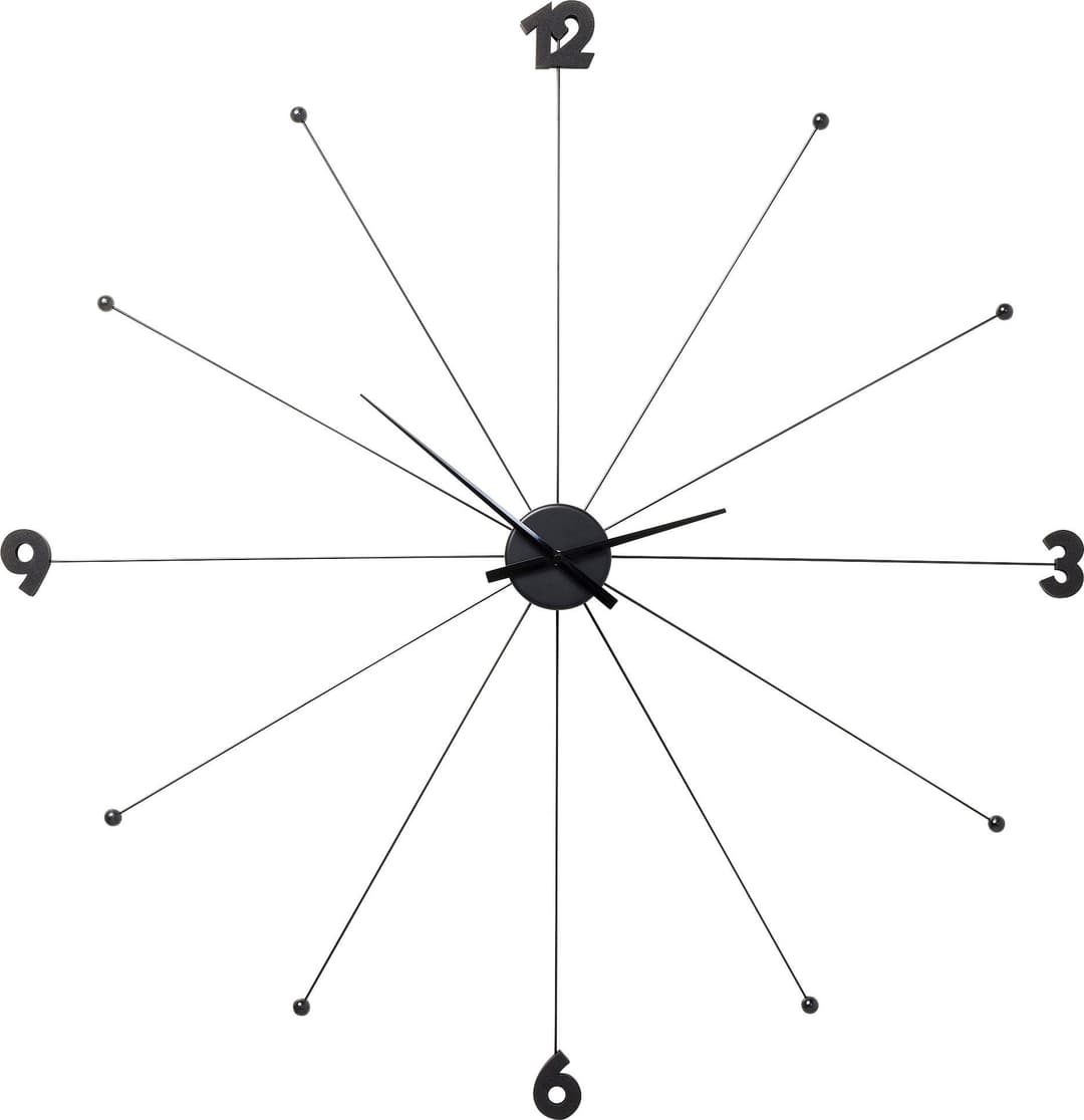 Kare Design Wanduhr Like Umbrella Black | Schwarz