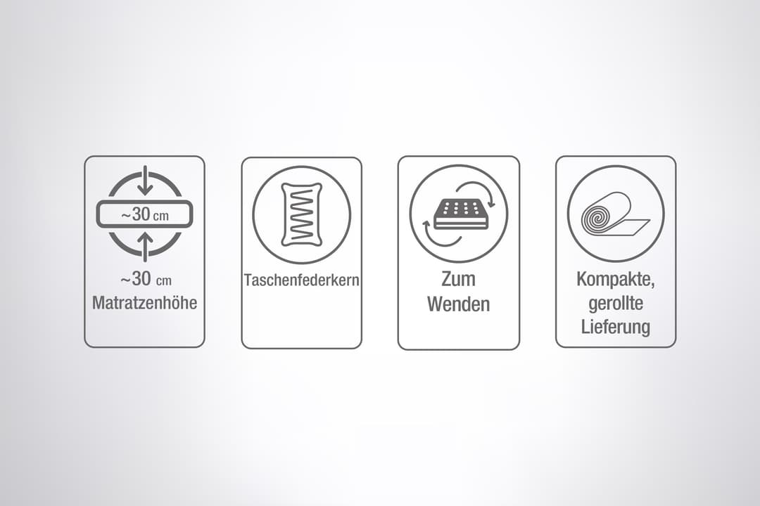 Taschenfederkernmatratze Majestät First Class | Weiß