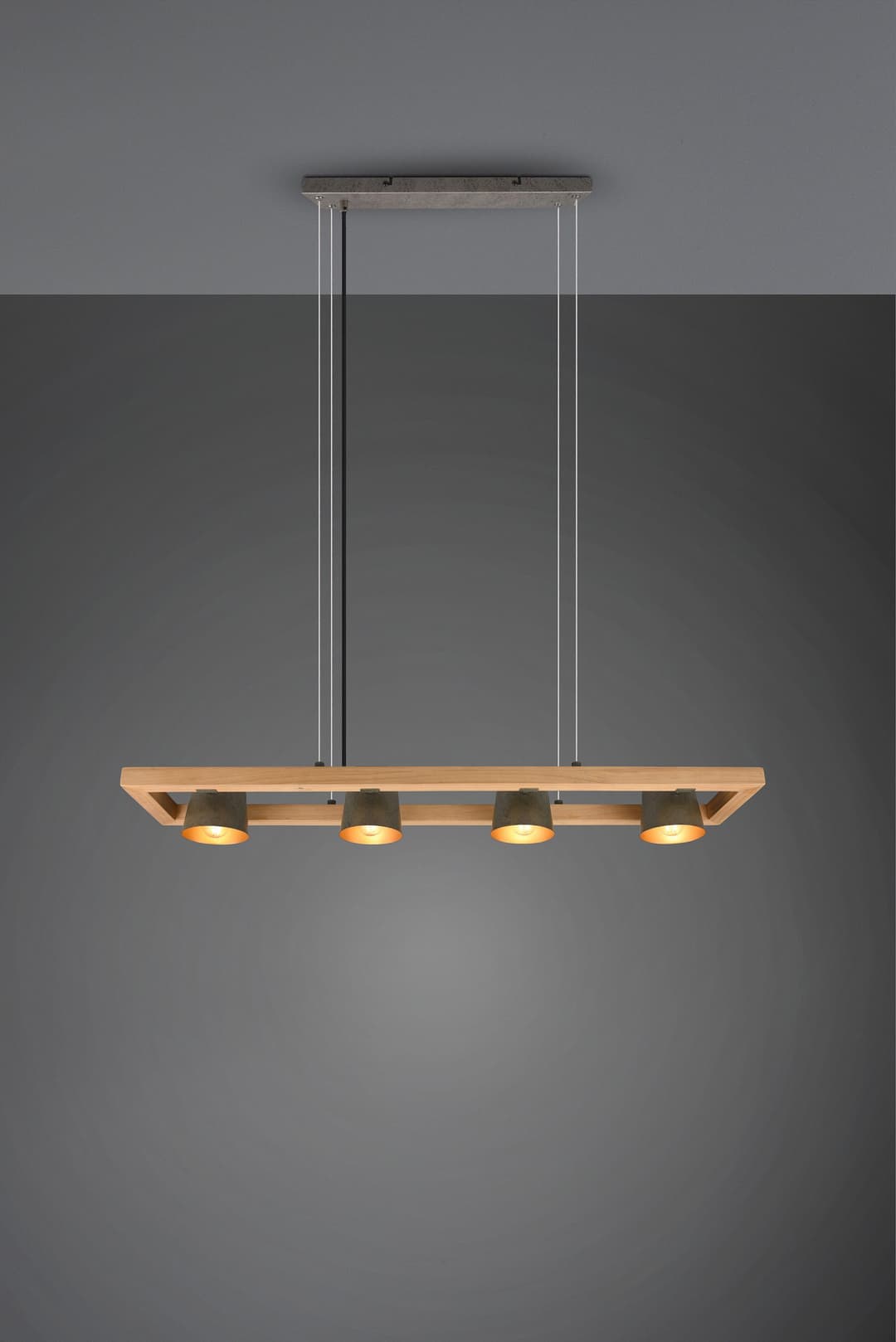 TRIO Leuchten Pendelleuchte Bell | Holztöne