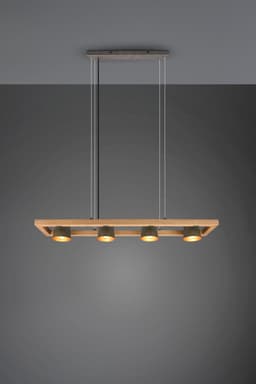 TRIO Leuchten Pendelleuchte Bell | Holztöne