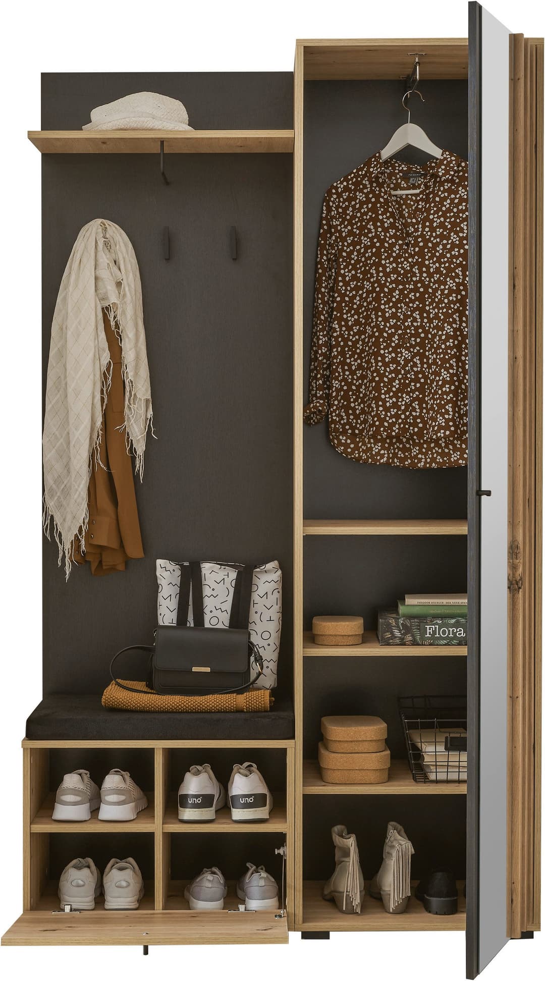 HBZ Kompaktgarderobe Volano | Holztöne