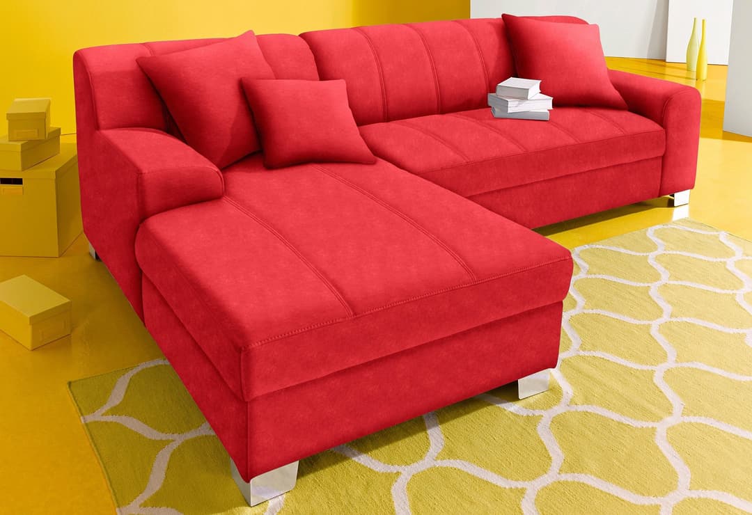 DOMO collection Ecksofa Turah | Rot