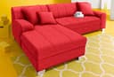 DOMO collection Ecksofa Turah | Rot