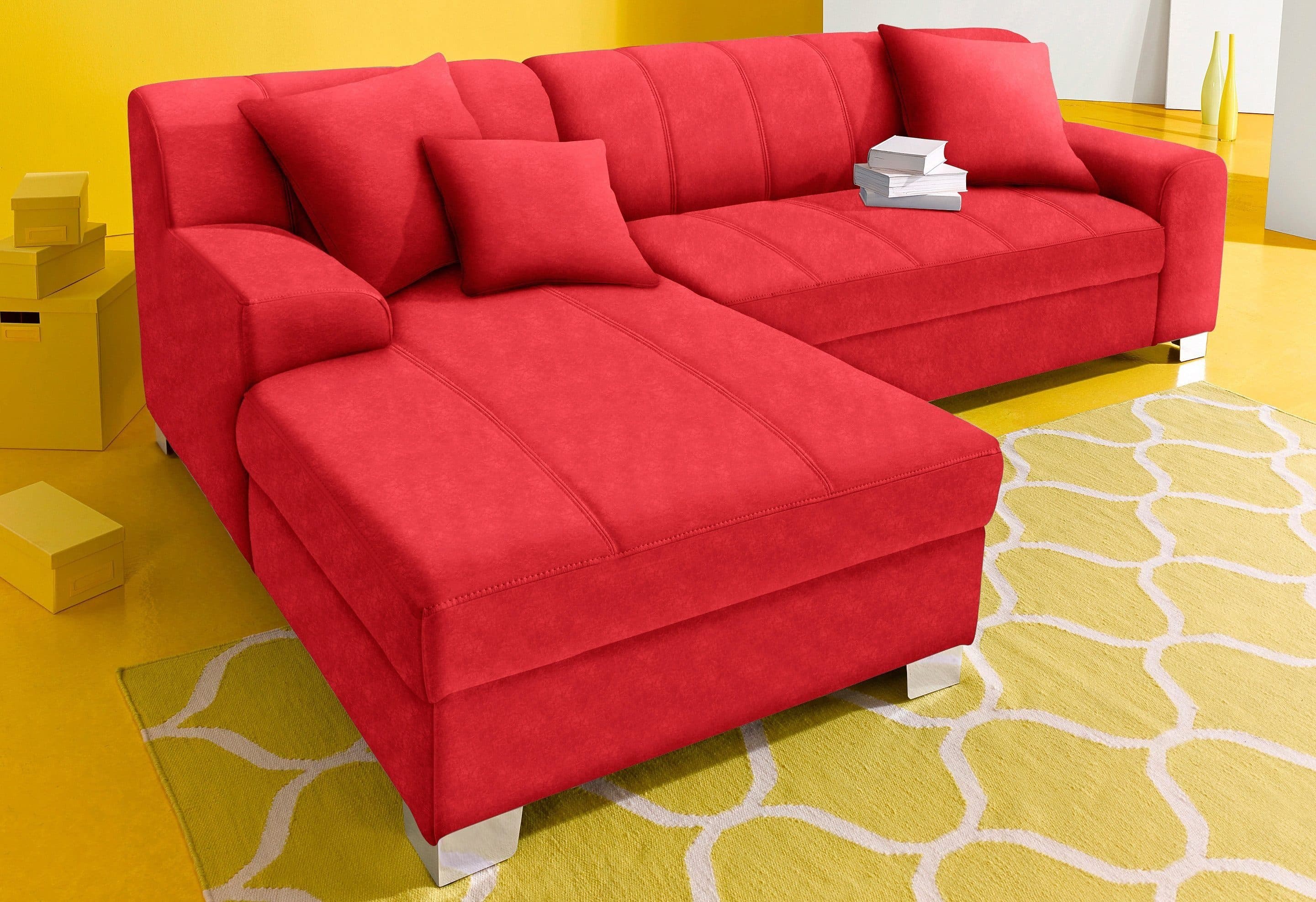 DOMO collection Ecksofa Turah | Rot