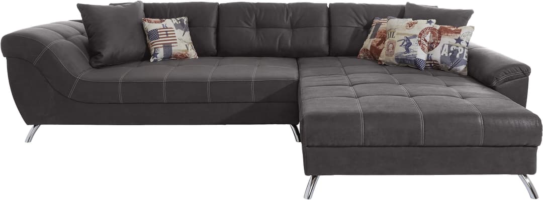 Jockenhöfer Gruppe Ecksofa San Francisco L-Form | Braun