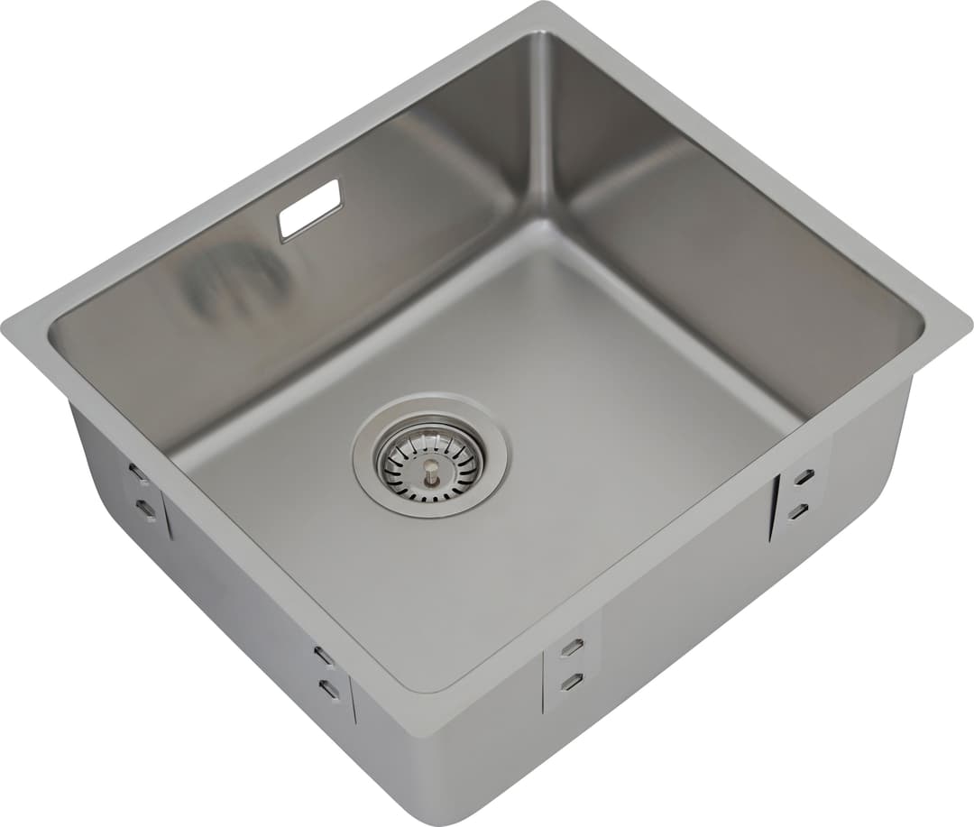RESPEKTA Einbauspüle, 44/22,5 cm | Silber