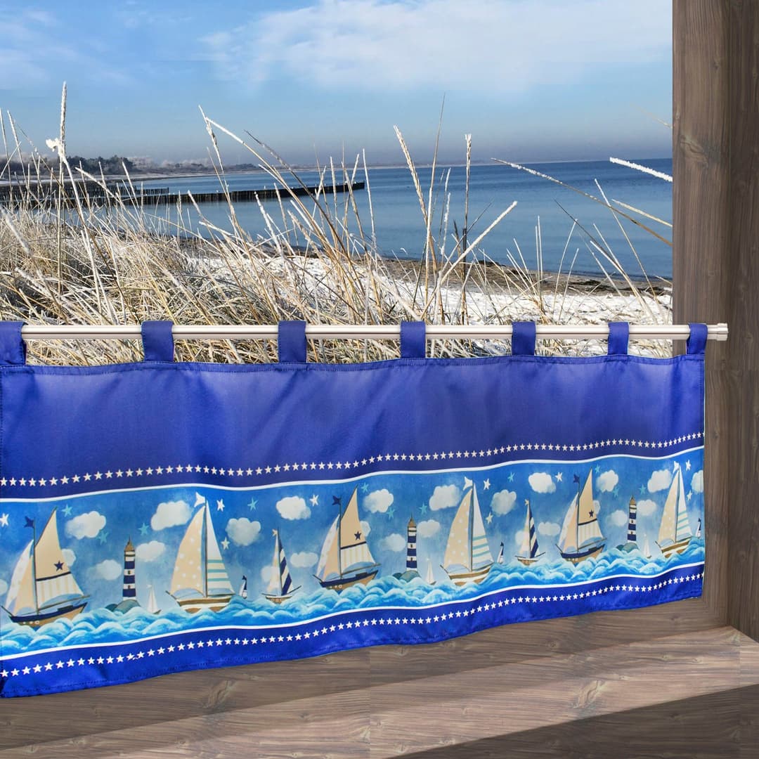 Delindo Lifestyle Gardine Segelboot | Blau