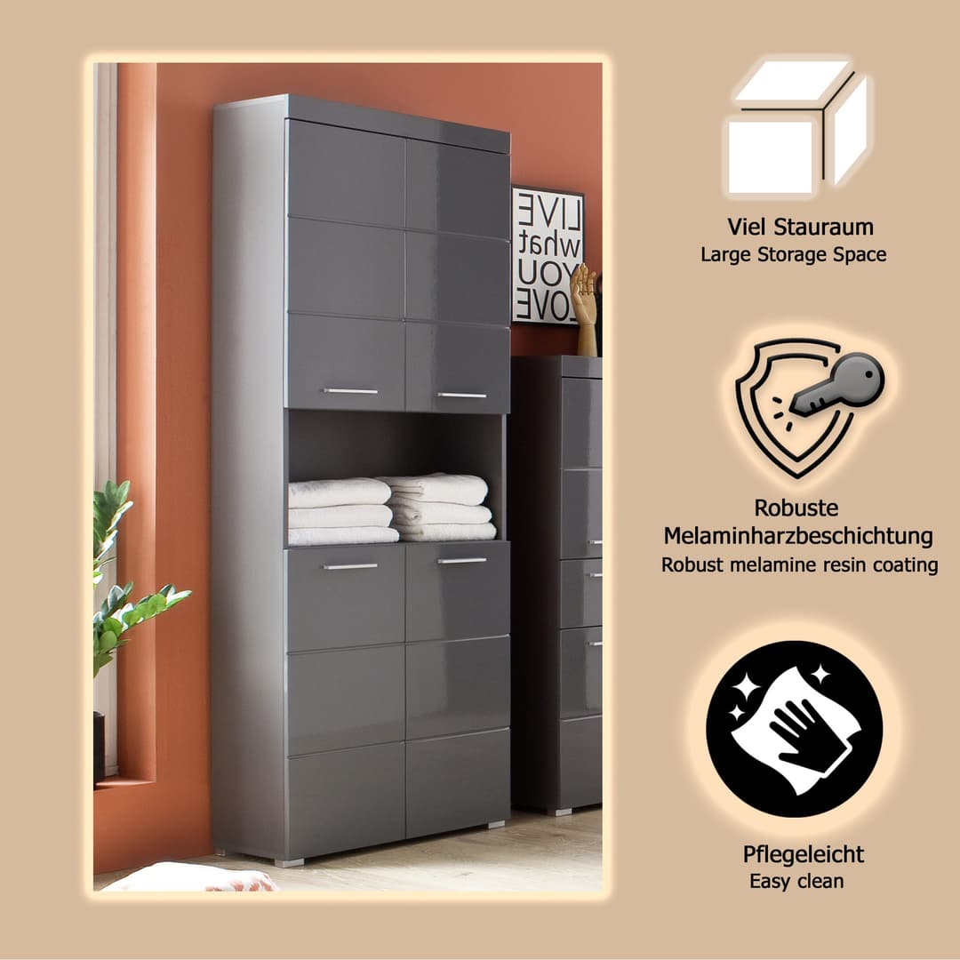 welltime Hochschrank Avena | Grau